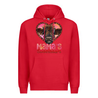 Red mama's sweetheart highland calf Premium Hoodie - RanaPortraitStore