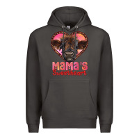 Smoke mama's sweetheart highland calf Premium Hoodie - RanaPortraitStore