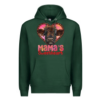 Sports Green mama's sweetheart highland calf Premium Hoodie - RanaPortraitStore