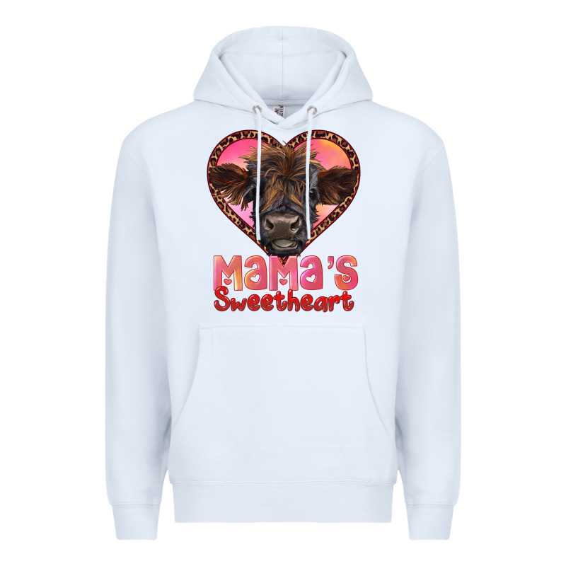 Mama's Sweetheart Highland Calf Premium Hoodie by RanaPortraitStore | Teevron