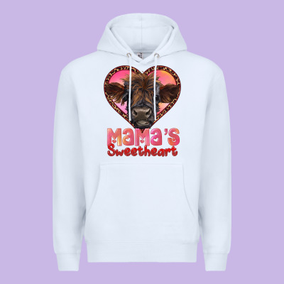 Mama's Sweetheart Highland Calf Premium Hoodie Designed By Ranaportraitstore