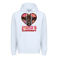 White mama's sweetheart highland calf Premium Hoodie - RanaPortraitStore