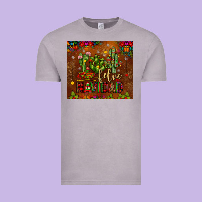 Feliz Navidad Cactus Vintage Tee Designed By Jahusdesignshop