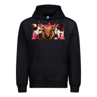 Black Western Highland Cow mom Urban Hoodie - HowdyJamesFarm