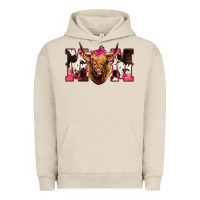 Pigment French Oak Western Highland Cow mom Urban Hoodie - HowdyJamesFarm