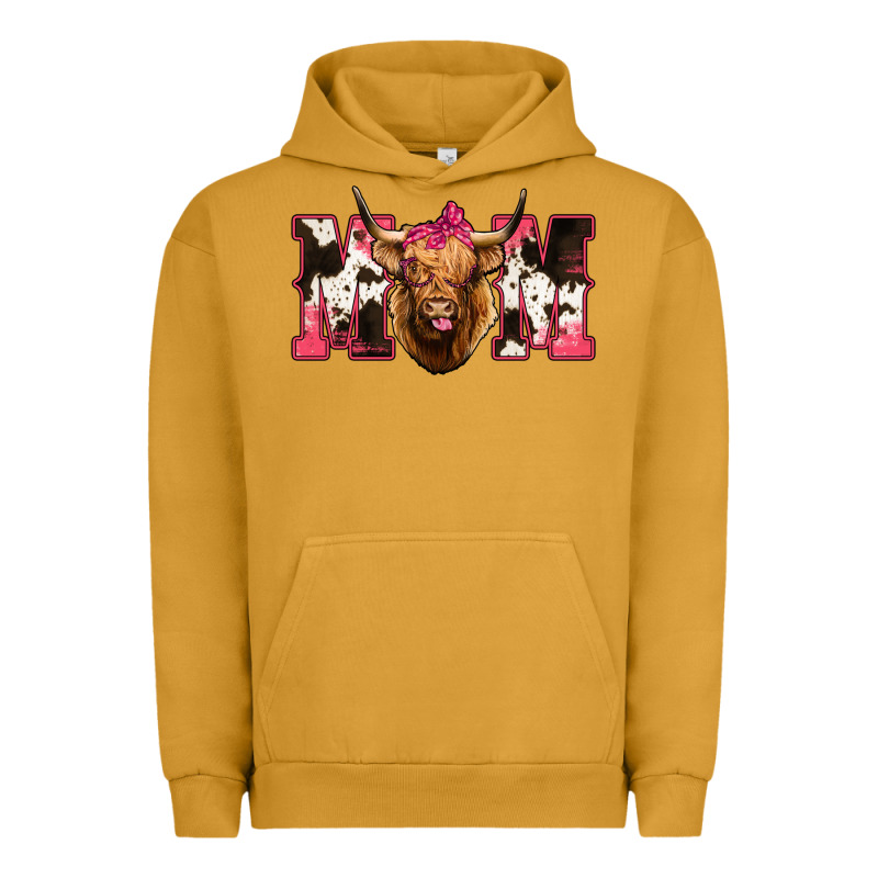 Western Highland Cow Mom Urban Hoodie by HowdyJamesFarm | Teevron