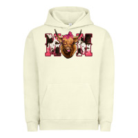 Pigment Pistachio Western Highland Cow mom Urban Hoodie - HowdyJamesFarm
