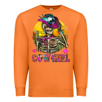 Cowgirl Skeleton With Landscape Premium Sweatshirt | Teevron