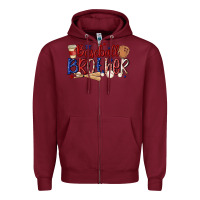 Burgundy baseball brother Zipper Hoodie - MaliasSmallBusiness