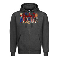 Charcoal Heather baseball brother Zipper Hoodie - MaliasSmallBusiness