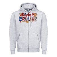 Heather Grey baseball brother Zipper Hoodie - MaliasSmallBusiness