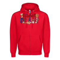Red baseball brother Zipper Hoodie - MaliasSmallBusiness