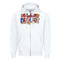 White baseball brother Zipper Hoodie - MaliasSmallBusiness