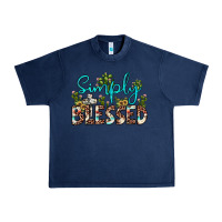 Navy simply blessed Urban Heavy Tee - JahusDesignShop