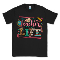 Black Teacher life leopard frame Classic Tee - LillyAllenDesigns