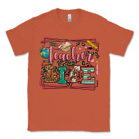 Copper Teacher life leopard frame Classic Tee - LillyAllenDesigns