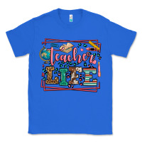 True Royal Teacher life leopard frame Classic Tee - LillyAllenDesigns