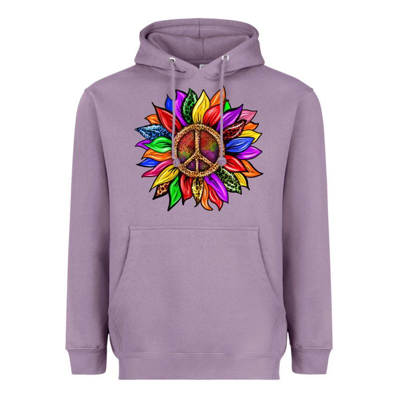 Pride Lgbtq+ Sunflower With Peace Heavyweight Hoodie by BundleAndBundleShop | Teevron