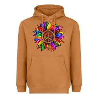 Meerkat Pride LGBTQ+ Sunflower With Peace Heavyweight Hoodie - BundleAndBundleShop
