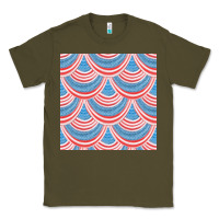 Army Green american flag seamless pattern Classic Tee - BundleAndBundleShop