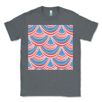 Charcoal Heather american flag seamless pattern Classic Tee - BundleAndBundleShop