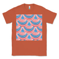 Copper american flag seamless pattern Classic Tee - BundleAndBundleShop