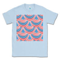 Dusty Blue american flag seamless pattern Classic Tee - BundleAndBundleShop