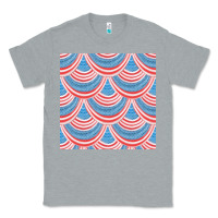 Heather Grey american flag seamless pattern Classic Tee - BundleAndBundleShop