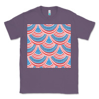Lavender american flag seamless pattern Classic Tee - BundleAndBundleShop