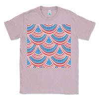 Lilac american flag seamless pattern Classic Tee - BundleAndBundleShop
