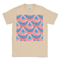 Mushroom american flag seamless pattern Classic Tee - BundleAndBundleShop