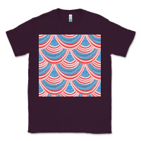 Plum american flag seamless pattern Classic Tee - BundleAndBundleShop