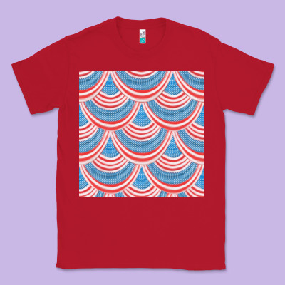 American Flag Seamless Pattern Classic Tee Designed By Bundleandbundleshop