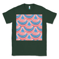Sports Green american flag seamless pattern Classic Tee - BundleAndBundleShop