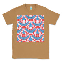 Toasted Coconut american flag seamless pattern Classic Tee - BundleAndBundleShop