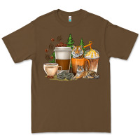 Cacao coffee cups tiger with coffee beans Premium Tee - texasbilliewilder