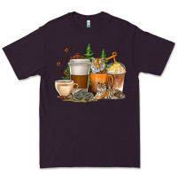 Plum coffee cups tiger with coffee beans Premium Tee - texasbilliewilder