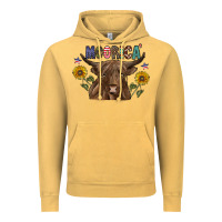 Vintage Mustard Moorica Vintage Hoodie - CowhideDigitalArt