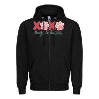 Black xoxo hugs and kisses Zipper Hoodie - MaliasSmallBusiness