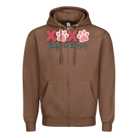 Chestnut xoxo hugs and kisses Zipper Hoodie - MaliasSmallBusiness