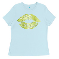 Baby Blue tennis lips Ladies Tee - AdoDesignShop