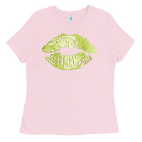 Bubblegum Pink tennis lips Ladies Tee - AdoDesignShop