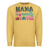 Antique Gold Mama Needs Coffee Bbs Premium Sweatshirt - BundleAndBundleShop