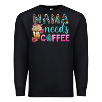 Black Mama Needs Coffee Bbs Premium Sweatshirt - BundleAndBundleShop