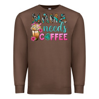 Chestnut Mama Needs Coffee Bbs Premium Sweatshirt - BundleAndBundleShop
