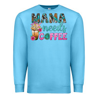 Ocean Blue Mama Needs Coffee Bbs Premium Sweatshirt - BundleAndBundleShop