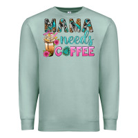 Seafoam Mama Needs Coffee Bbs Premium Sweatshirt - BundleAndBundleShop