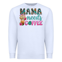 White Mama Needs Coffee Bbs Premium Sweatshirt - BundleAndBundleShop