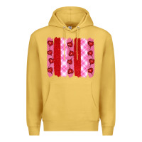Antique Gold valentine's day brushstrokes Premium Hoodie - RanaPortraitStore