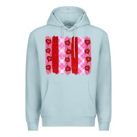 Blue Mist valentine's day brushstrokes Premium Hoodie - RanaPortraitStore